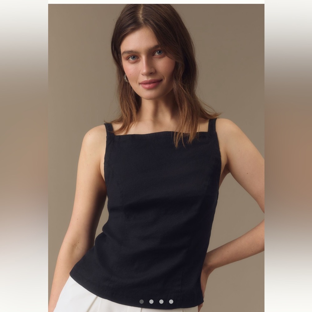 Anthropologie Maeve Linen Apron Top